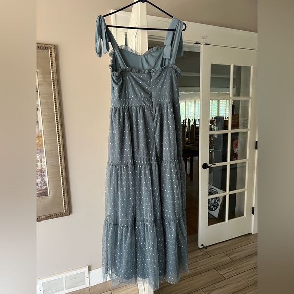 Lulus tie strap Swiss dot midi dress - Picture 5 of 5